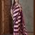 Wine traditional ready made saree with unstitched blouse