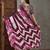 Wine traditional ready made saree with unstitched blouse