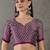 Wine traditional ready made saree with unstitched blouse