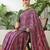 Pink lightweight ready wear saree with unstitched blouse