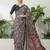 Red ethnic ready made saree with matching blouse