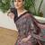 Red ethnic ready made saree with matching blouse