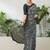 Black fancy ready to wear saree with blouse piece