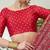 Red latest ready to wear saree with unstitched blouse