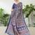 Blue traditional indian ready wear saree with blouse
