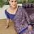 Blue traditional indian ready wear saree with blouse