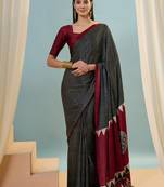 Black casual ready to wear saree for daily wear