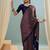 Wine modern ready to drape saree with unstitched blouse