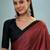Maroon women's festival wear ready pleated saree