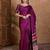 Wine ready to wear saree for weddings and festivals