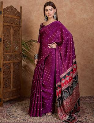 Wine ready to wear saree for weddings and festivals 2