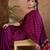 Wine ready to wear saree for weddings and festivals