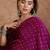 Wine ready to wear saree for weddings and festivals