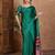 Green stylish ready pleated saree for women