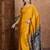 Yellow luxury ready to wear saree with blouse piece