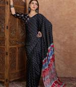 Black new arrival ready made saree for women