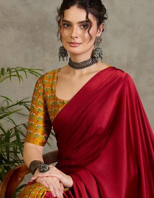Yellow party wear ready pleated saree collection 5