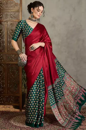 Green designer ready to drape saree for special occasions
