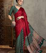 Green designer ready to drape saree for special occasions