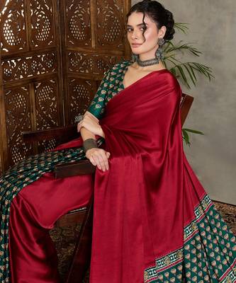 Green designer ready to drape saree for special occasions 2