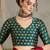Green designer ready to drape saree for special occasions