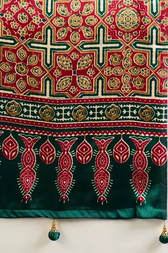 Green designer ready to drape saree for special occasions