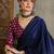 Wine ready to wear saree with fancy unstitched blouse