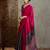 Blue silk blend ready made saree with blouse piece