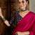 Blue silk blend ready made saree with blouse piece
