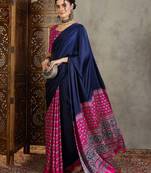 Pink georgette party wear ready to wear saree