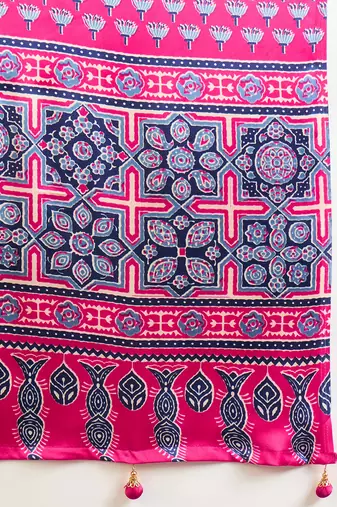 Pink georgette party wear ready to wear saree