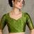 Blue elegant ready to drape saree with blouse material