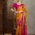 Yellow indian traditional ready wear saree for women