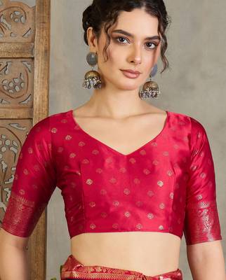 Black trendy pre stitched saree with unstitched blouse 3