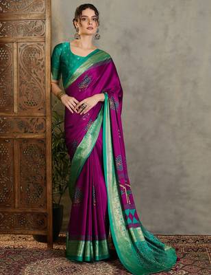 Wine designer festival ready made saree with blouse 1