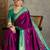 Wine designer festival ready made saree with blouse