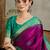 Wine designer festival ready made saree with blouse
