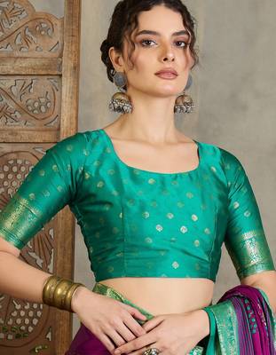 Wine designer festival ready made saree with blouse 4