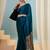 Blue easy drape ready to wear saree for women