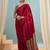Red premium party wear ready pleated saree