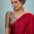 Red premium party wear ready pleated saree
