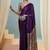 Purple best selling ready to wear saree with blouse piece