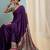 Purple best selling ready to wear saree with blouse piece