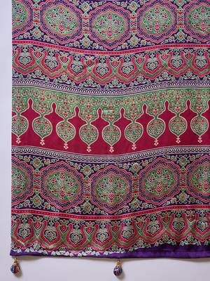 Purple best selling ready to wear saree with blouse piece 4