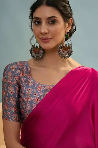 Pink women's ready made saree for wedding functions