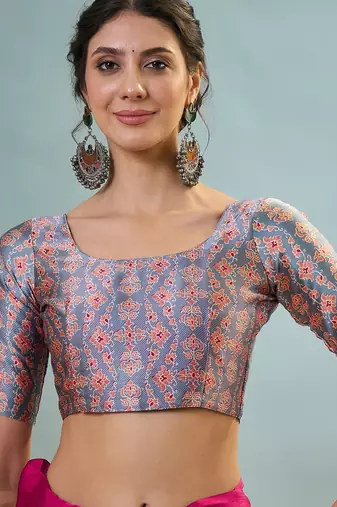 Pink women's ready made saree for wedding functions