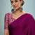 Wine ready to drape saree with unstitched designer blouse