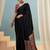 Black embroidered ready wear saree for women