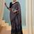 Black fancy party wear ready made saree collection