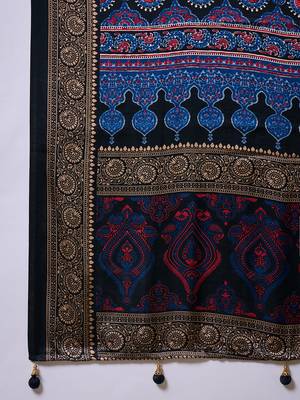 Black fancy party wear ready made saree collection 4